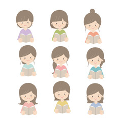 Woman reading a book