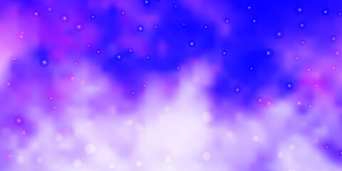 Light Purple vector template with neon stars.