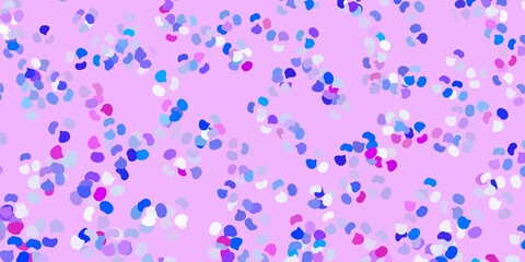 Light blue, red vector texture with memphis shapes.