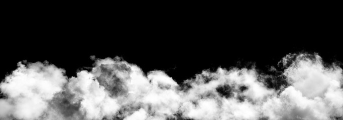 white clouds on black background