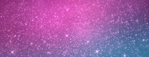 Bright purple-blue shiny festive background with many small stars and sparks. A universal basis for creating banners, cards, invitations, covers, brochures