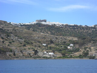 Hiking in the beautiful mountains and valleys of the greek island of Samos in the Aegean Sea, Greece