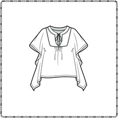 women dress editable fashion flat sketch for creating new designs mockup