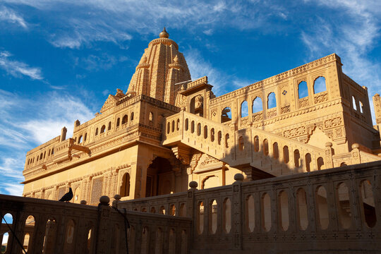 Ancient Amar Sagar Jain Temple of 12th century near Jaisalmer, Rajasthan, India