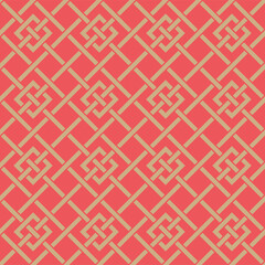 Seamless winter holidays geometric pattern. Merry Christmas and Happy New Year red collection. Modern elegant wallpaper. Vector illustration.