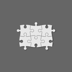 Jigsaw puzzle vector pieces set