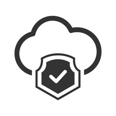 Cloud data security icon