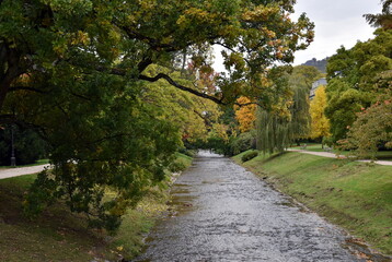 Herbstlandschaft im Kurpark von Baden-Baden