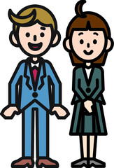 サラリーマン男女