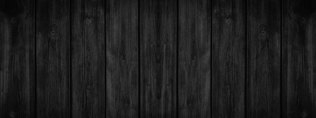 Obraz premium Old weathered grunge black grey gray rustic dark wooden texture - wood / timber background panorama banner 