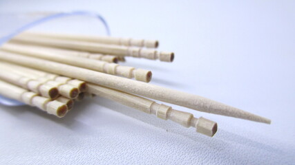 toothpick in white background