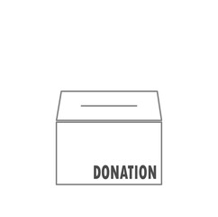 Donation and Charity. Donate money concept. Vector illustration isolated on white background