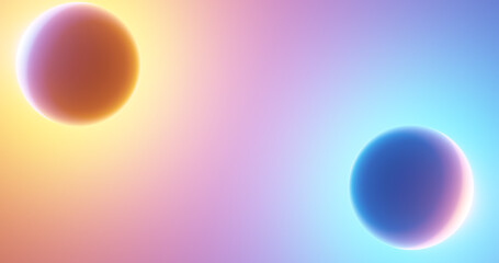 Render with two spheres of opposite color