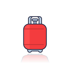 propane gas tank icon with outline