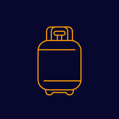propane gas tank line icon, vector