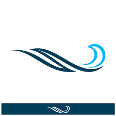 Water Wave Logo Template. vector Icon illustration design