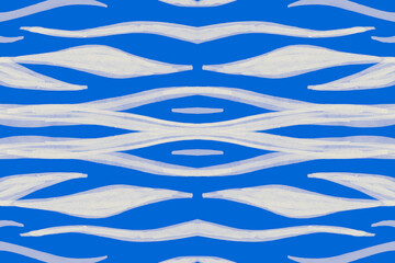 Seamless Animal Skin. White Wildlife Background. 