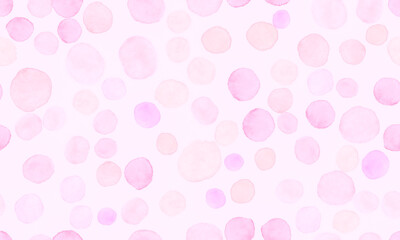 Pink Seamless Girly Illustration. Watercolour 