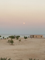 Fototapeta na wymiar Old house near the beach in Simisma in Qatar