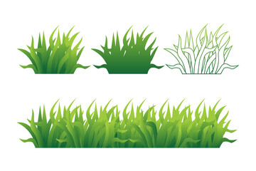 Green grass decoration, grass ornament