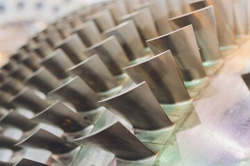 section model of a historic jet engine.