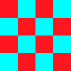 Simple Red Blue Square Cube Square Grid Pattern Background.