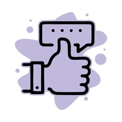 testimonial icon isolated on white background from finance and business collection