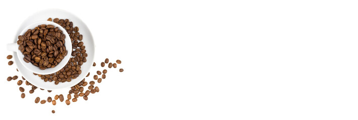 coffee on a white background.