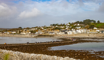 The causeway to Saint Michaels Mount Cornwall