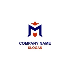 MM letter initial logo, M in bold style, and M in negative space style in one logo.