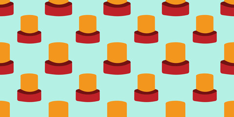 Vector graphic of Emergency siren icon seamless pattern on light blue background. warning sign, police alarm, ambulance alarm, Medical alert. Vector illustration eps10.