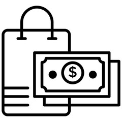 
Fat icon shopping, gift cards 
