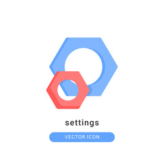 setting icon vector illustration. setting icon flat design.