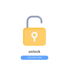 unlock icon vector illustration. unlock icon flat design.