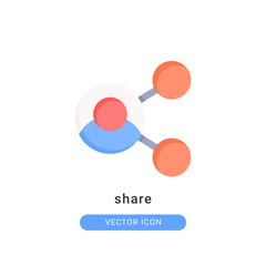 share icon vector illustration. share icon flat design.