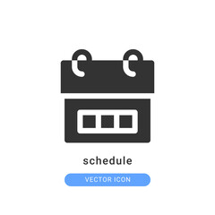 schedule icon vector illustration. schedule icon glyph design.