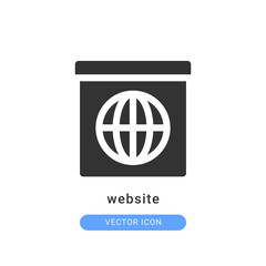 website icon vector illustration. website icon glyph design.