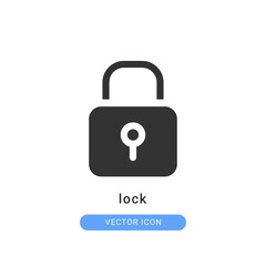 lock icon vector illustration. lock icon glyph design.