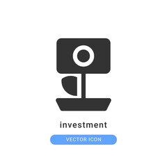 investment icon vector illustration. investment icon glyph design.