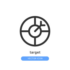 target icon vector illustration. target icon outline design.