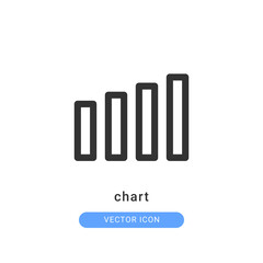 chart icon vector illustration. chart icon outline design.