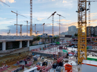Großbaustelle in Hamburg in der Hafencity