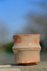 織部湯呑銘竹節-4