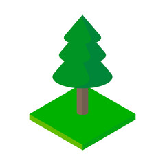 Isometric tree icon.Vector illustration isolated on white background.