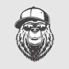logo head mascot bear animal good idea snapback