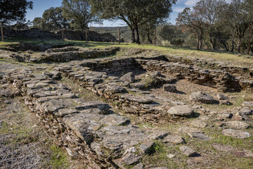 Villasviejas del Tamuja. Archaeological site near Botija in Extremadura. Spain.
