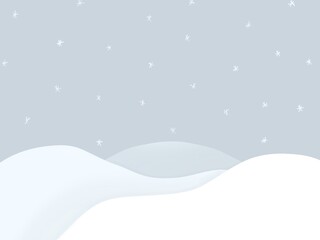 Winter landscape with snow