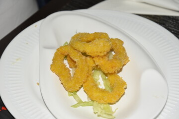 Fried Rings in the Plate