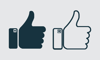 Like vector icon on white background, design elements for business