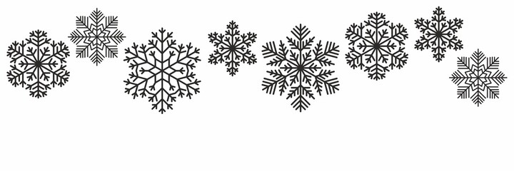 Christmas snowflakes background for Your design. Background illustration for greeting card, wrapping paper and other holiday media.